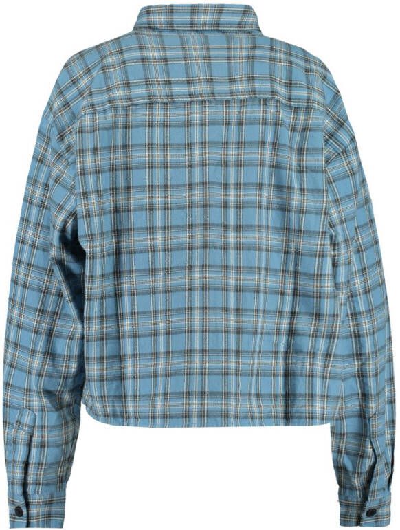 America Today Billy blouse met ruitdessin en borstzakken