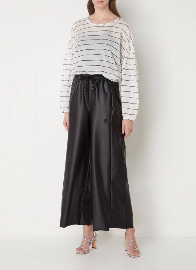 10DAYS Semi transparante top met streepprint