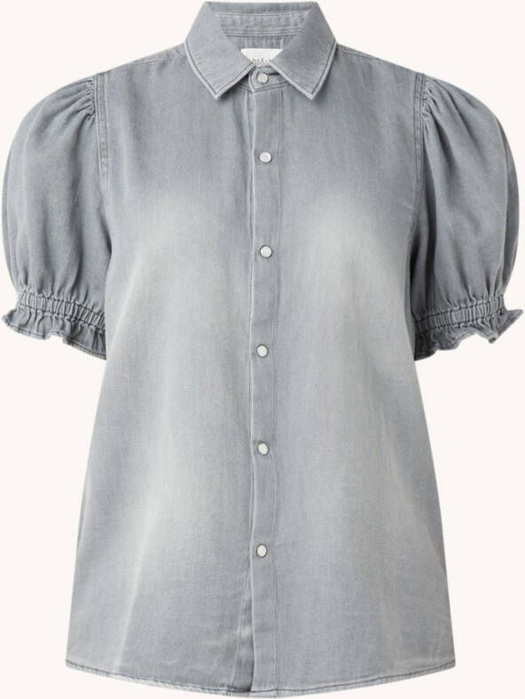 BA&SH Chemise blouse van denim met rushes