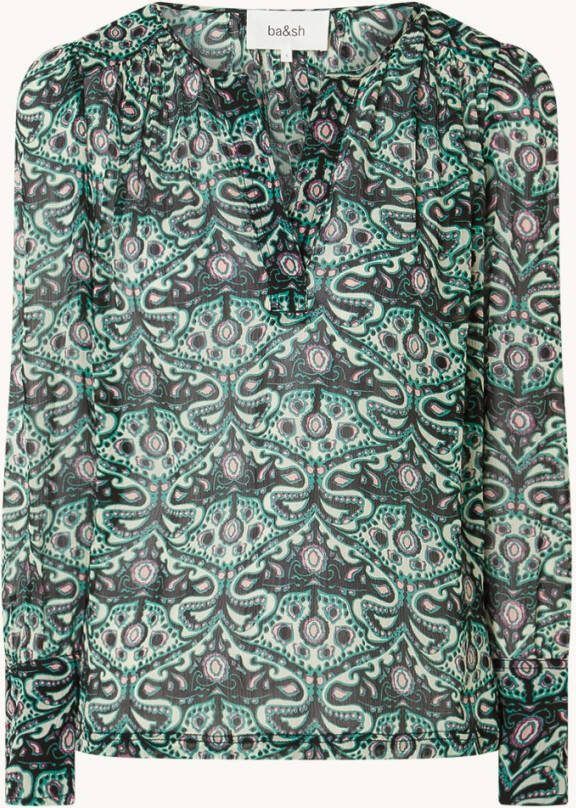 BA&SH Bedrukte blouse met lange mouwen