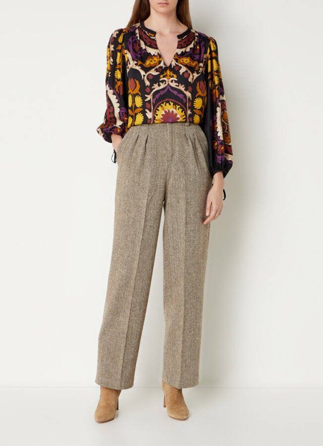 BA&SH Fida shirt met ballonmouw en bloemenprint