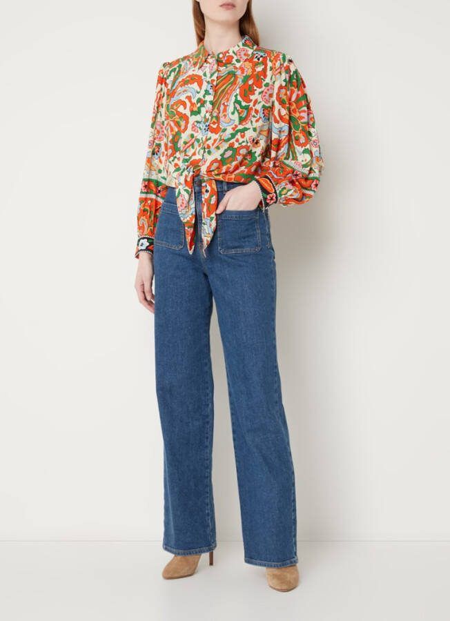 BA&SH Martha blouse met bloemenprint met strikdetail