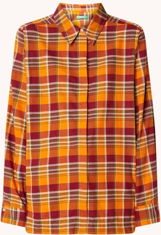 Benetton Blouse met ruitdessin