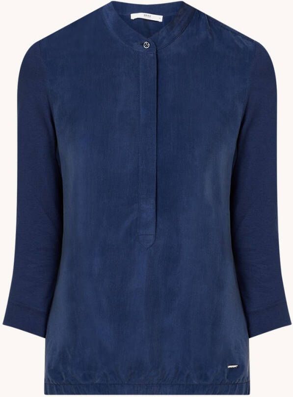 BRAX Clarissa blouse met driekwart mouw