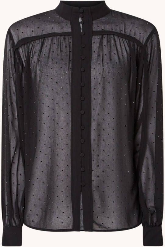 Bruuns Bazaar Impatiens Magdalia semi transparante blouse met strass