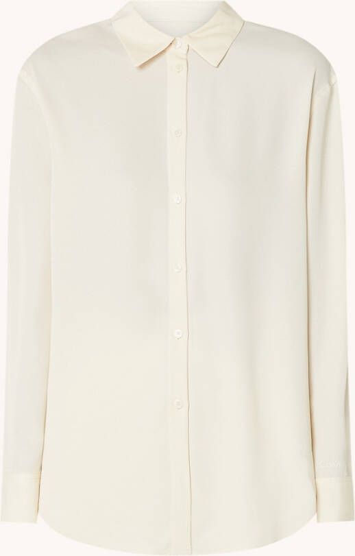 Calvin Klein Semi transparante blouse met kraag