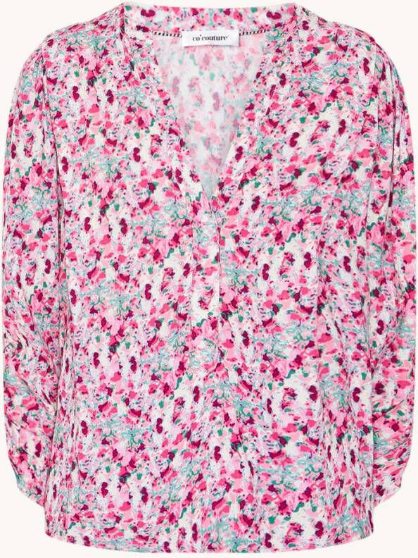 Co'Couture Calli Wing tuniek met grafische print en plooi detail
