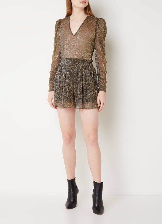 Dante 6 Empire top met lurex en plissé