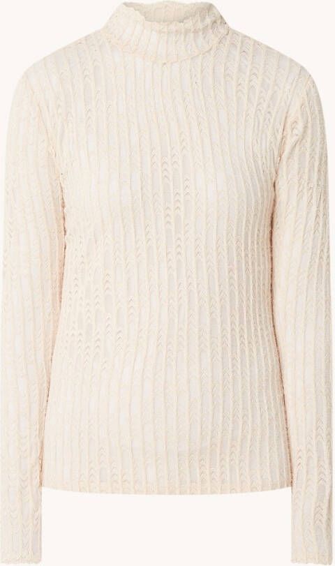 Dante 6 Semi transparante top met col