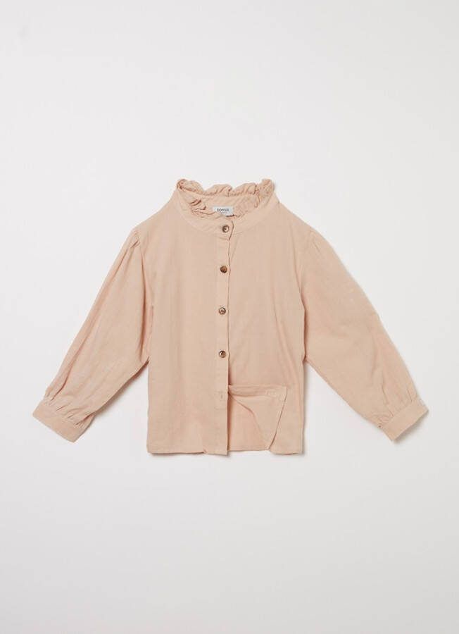 Donsje Amsterdam Fini blouse van katoen met volantkraag