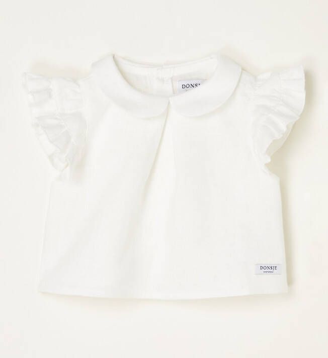Donsje Amsterdam Mimi blouse van linnen met ruches