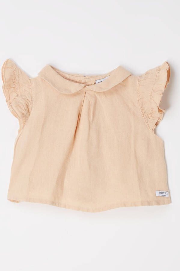 Donsje Amsterdam Mimi blouse van linnen met ruches