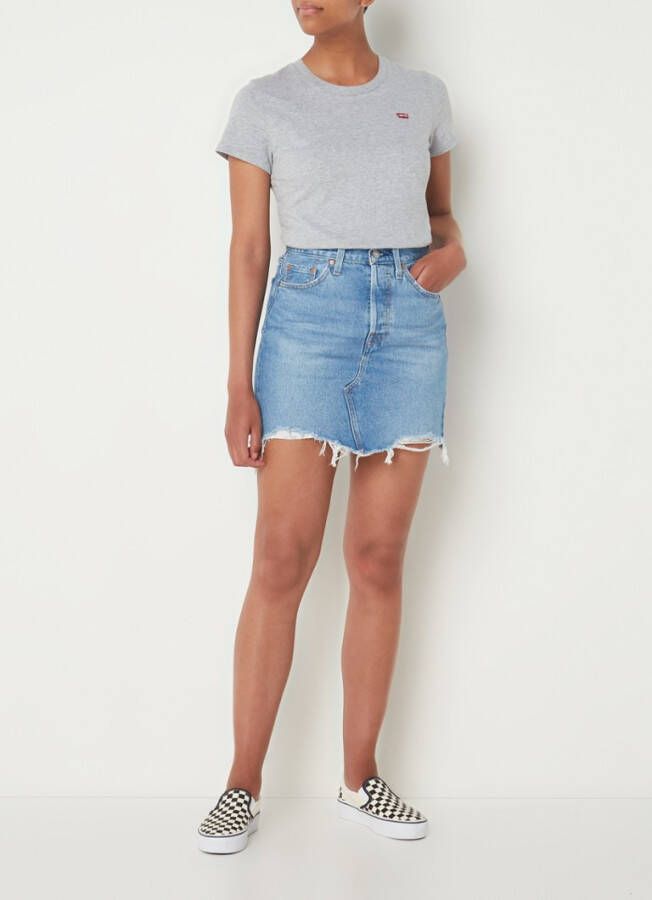 Levi's ® Jeansrok High Rise Iconic Skirt Jeansrok met franje en hoge taille