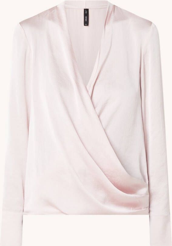 Mango Cruise blouse met overslag van satijn