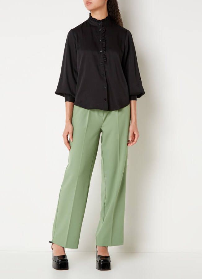 Selected Femme Marit blouse van satijn met ruches