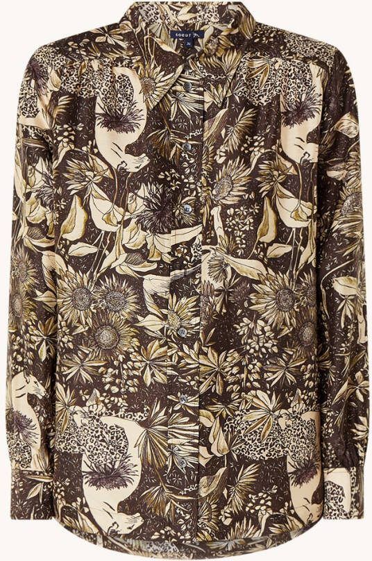 Soeur Lucrece blouse van zijde met bloemenprint