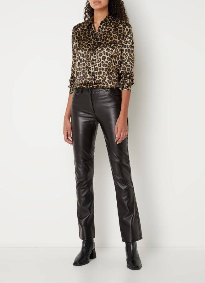 The Kooples Blouse van zijde met panterprint