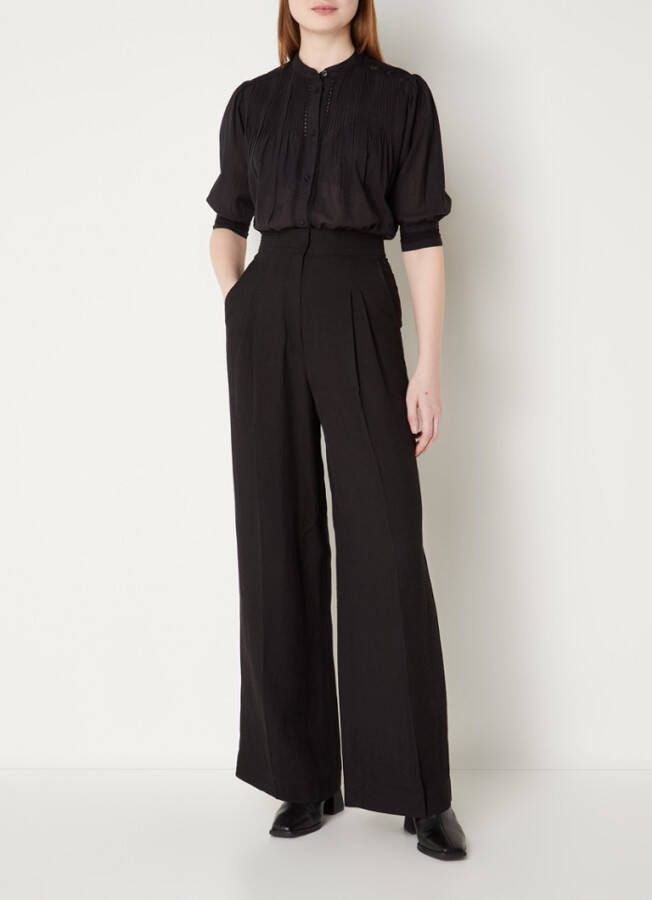 Vanessa Bruno Arsene semi transparante blouse met broderie