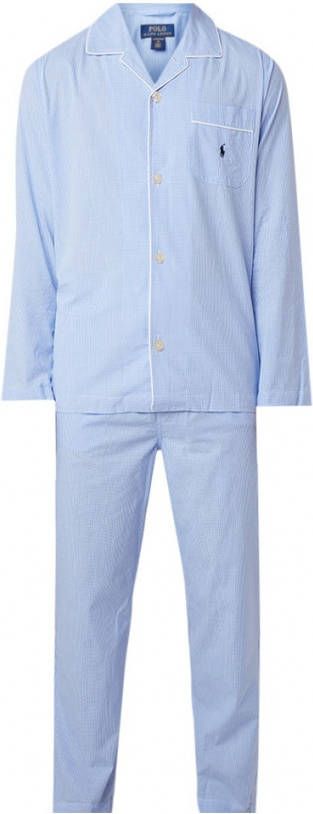 Ralph Lauren Pyjamaset van katoen met micro ruitdessin online kopen