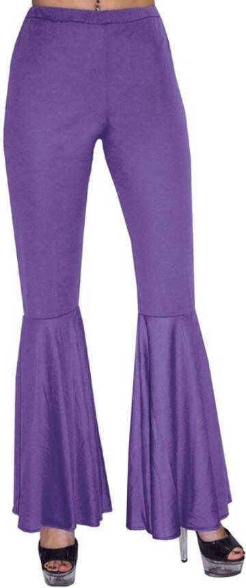 Merkloos Paarse Hippie Broek Voor Kinderen 140 Carnavalsbroeken
