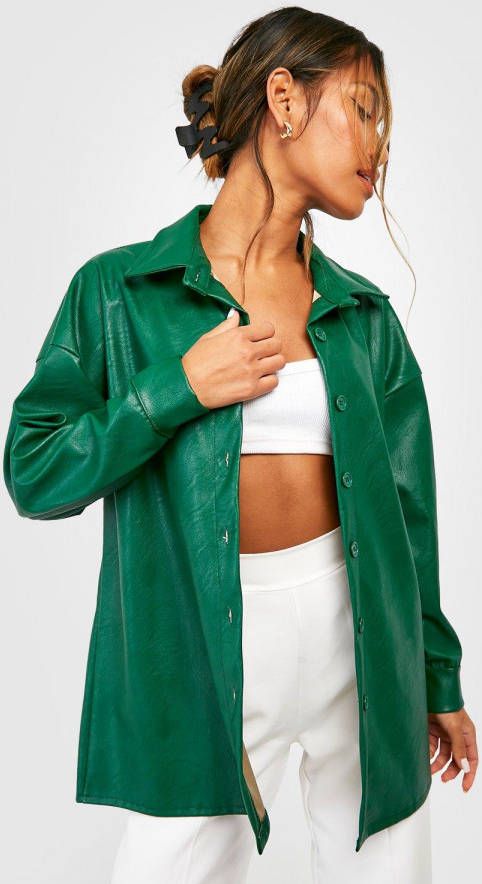 boohoo Nepleren Tussenjas, Green