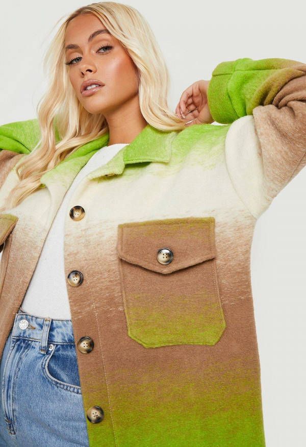 boohoo Ombre Tussenjas, Lime