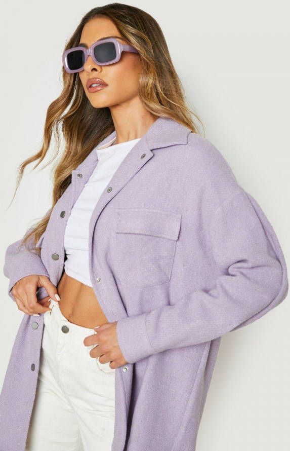 boohoo Oversized Lila Tussenjas, Lilac