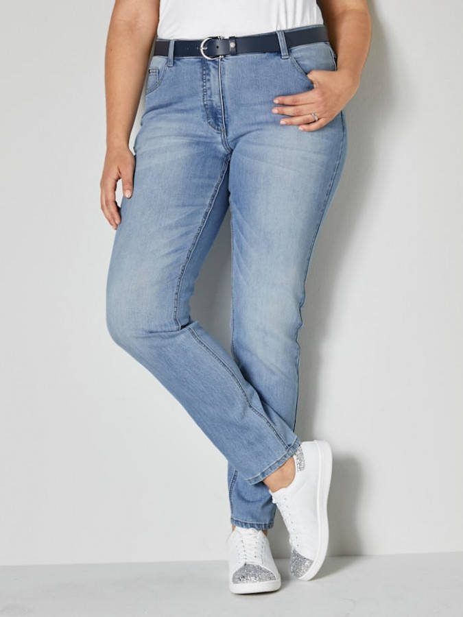 Angel of Style Jeans Carla Slim Fit Lichtblauw
