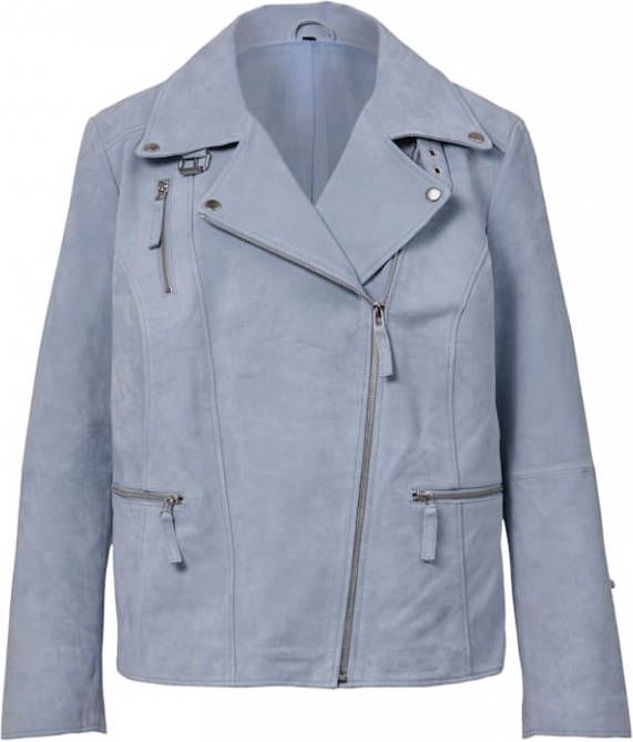 Angel of Style Leren jasje in modieuze look Ijsblauw