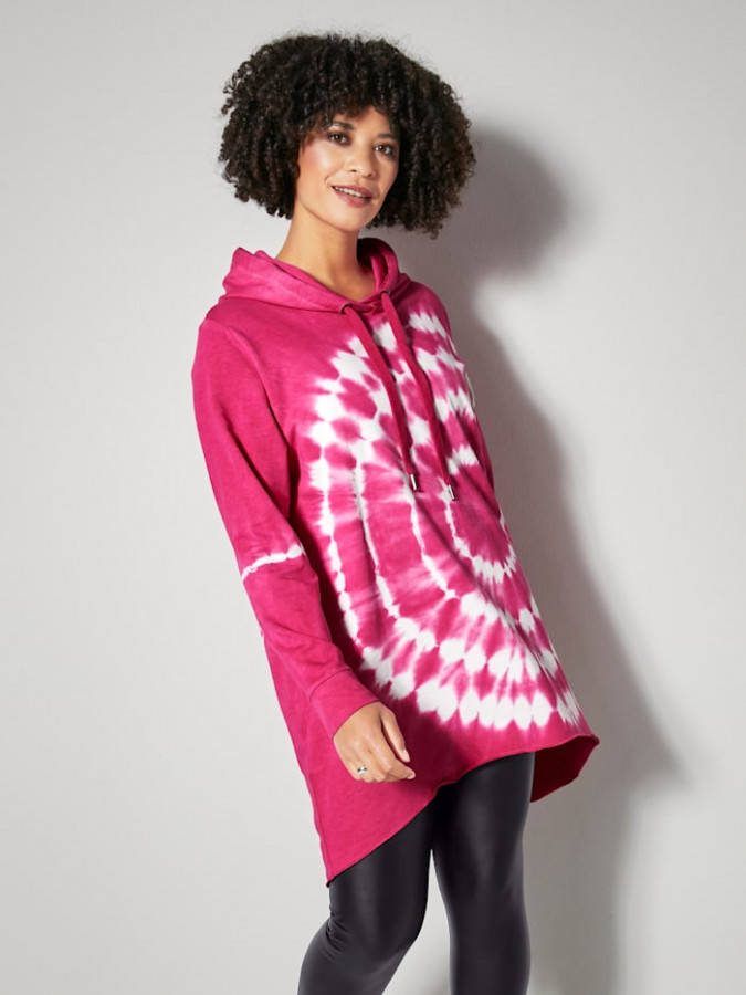 Angel of Style Sweatshirt met batikeffect Pink