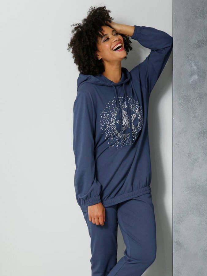 Angel of Style Sweatshirt met motief voor Blauw