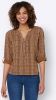 Comfortabele blouse in cognac/zand bedrukt van heine online kopen