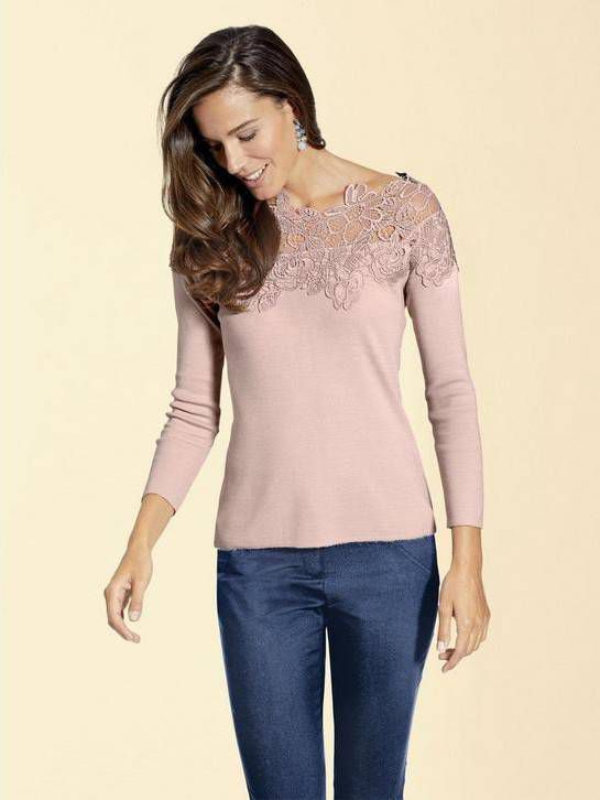 ASHLEY BROOKE by Heine Gebreide trui Kanten trui