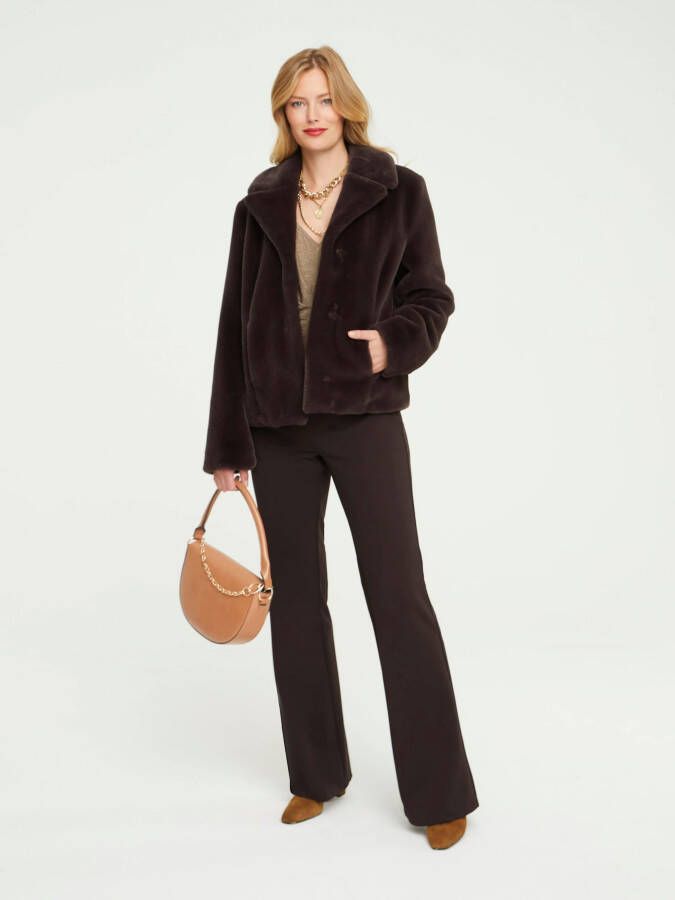 Jack van imitatiebont in donkerbruin van heine