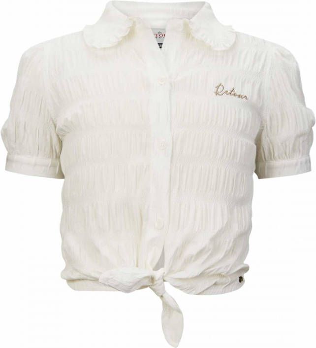 Retour Denim ! Meisjes Blouse Korte Mouw -- Off White Polyester