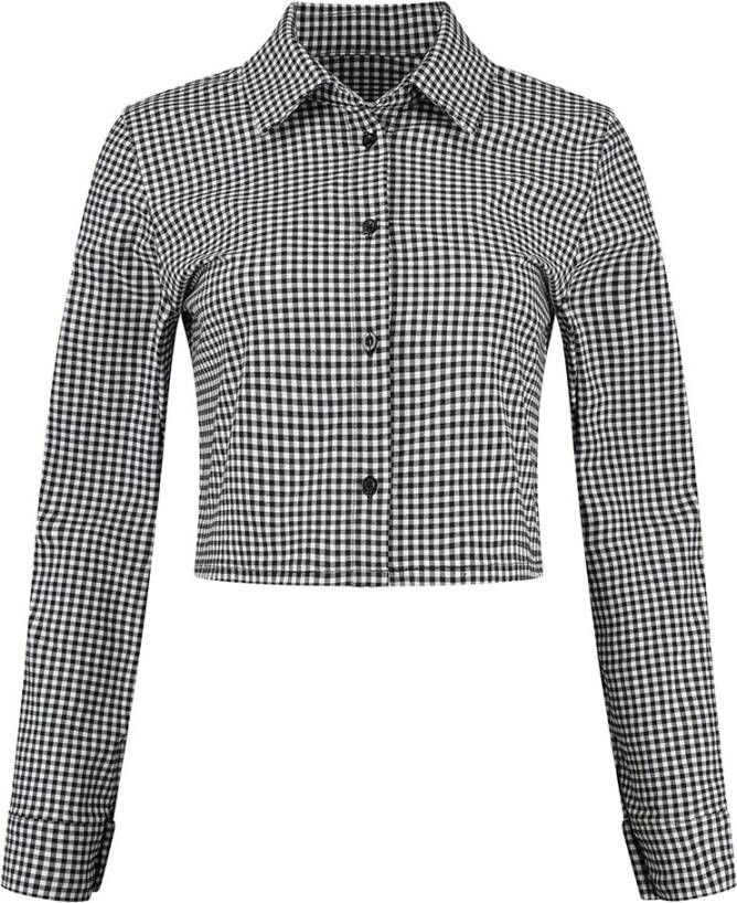 Divign the Diva meisjes cropped blouse BOWY zwart