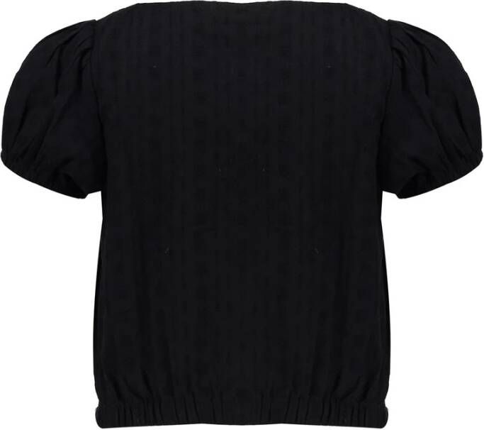 Frankie & Liberty ! Meisjes Blouse Korte Mouw -- Zwart Katoen