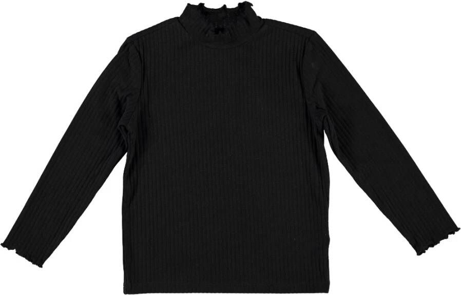 Kids Only ! Meisjes Shirt Lange Mouw Maat 164 Zwart Polyester/viscose/elasthan