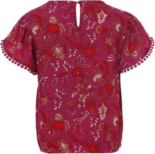 Looxs Revolution Viscose blouse fuchsia floral voor meisjes in de kleur online kopen