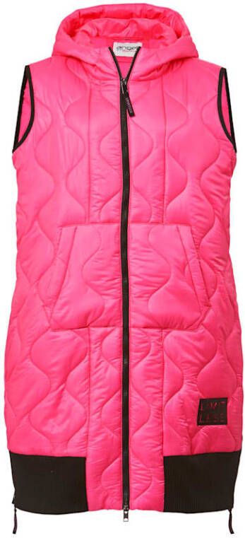 Angel of Style Bodywarmer met gedessineerde patch Pink/Zwart