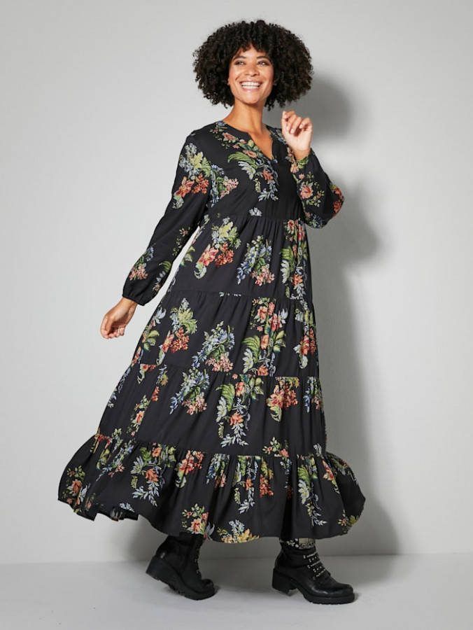 Angel of Style Jurk met bloemendessin Multicolor