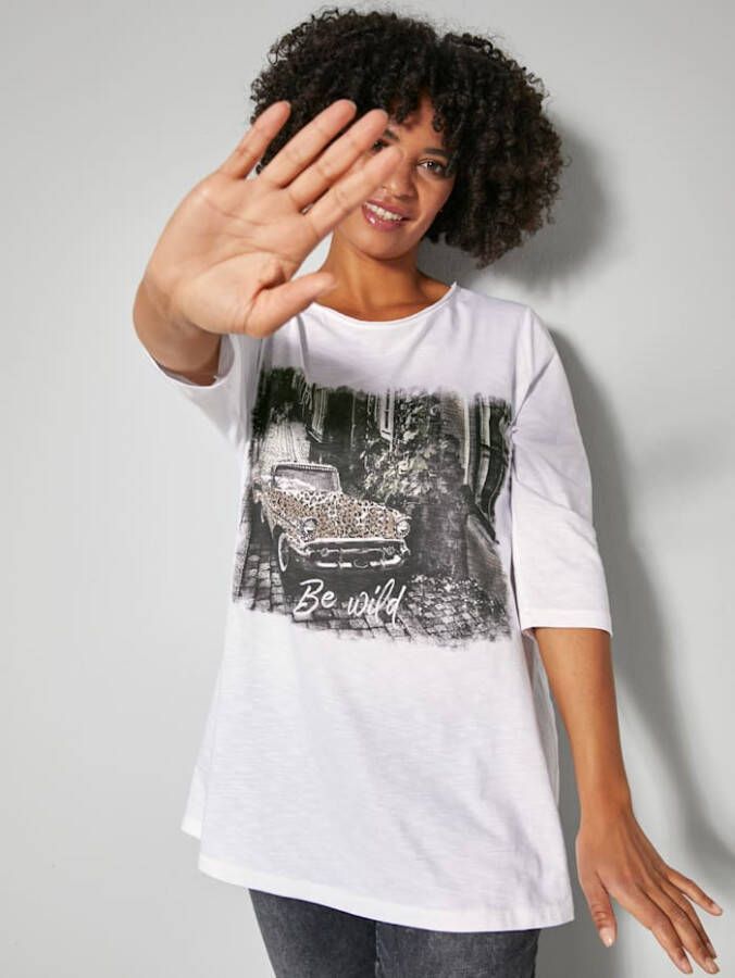 Angel of Style Shirt met print Wit