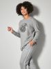 Angel of Style Sweatshirt met smiley motief van pailletten Lichtgrijs online kopen