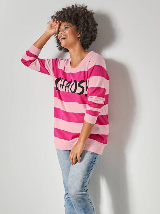 Angel of Style Trui met opschrift Roze/Pink