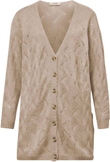Angel of Style Vest met ajourpatroon Champagne