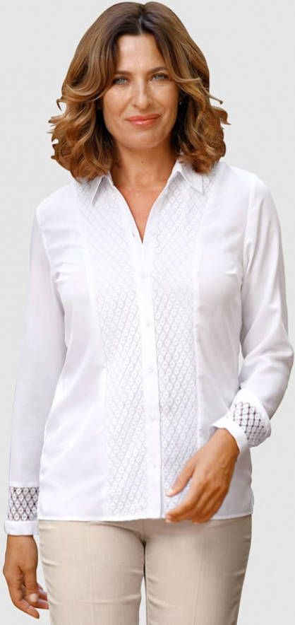 Paola Blouse met kant Wit
