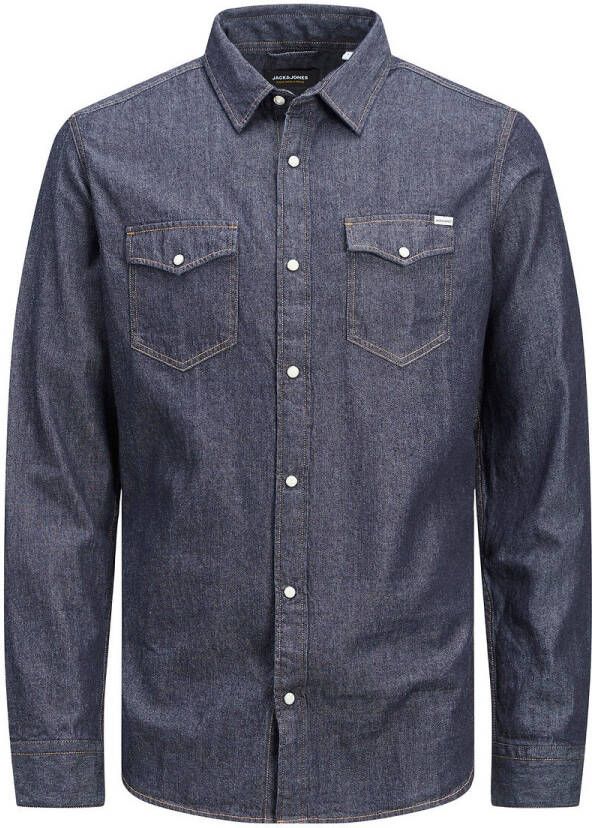 Jack en Jones:JACKenJONES Essentials Jjesheridan Shirt L/S Noos Medium Blue Denim/Slim | Freewear Jeans