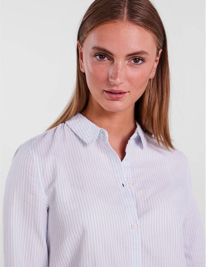 Pieces Single Colored Shirt , Wit, Dames