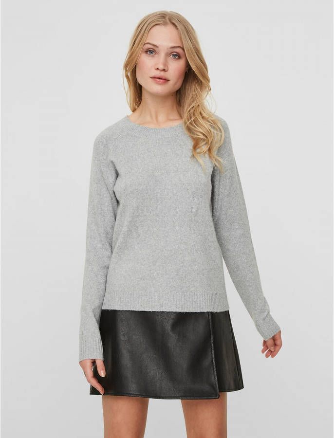 Vero Moda Trui met ronde hals VMDOFFY in gemêleerde look