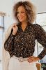 Tramontana blouse brander vlekken D07 06 301/9998 , Zwart, Dames online kopen